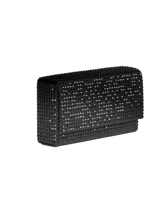 25FW 아미나 무아디 클러치/파우치 PALOMAMINISATIN BLACKJETBLACK Black