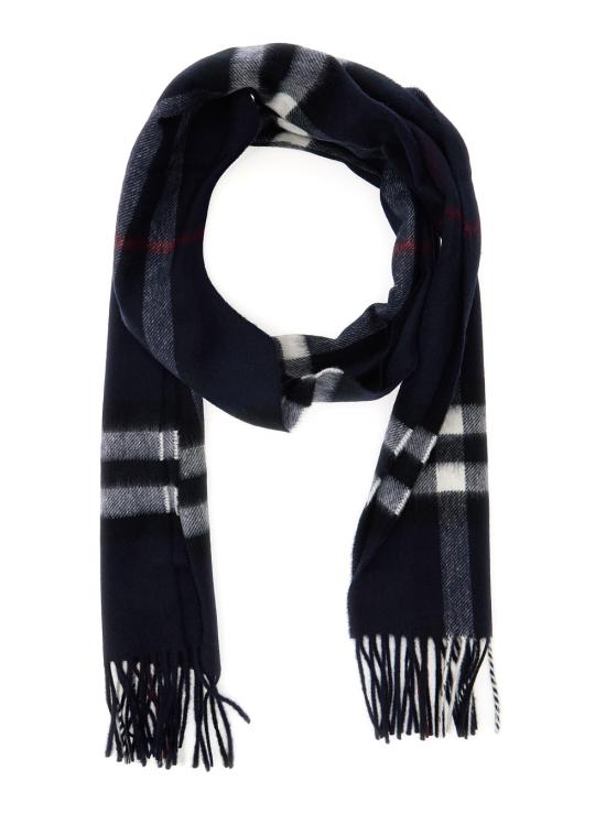 26SS 버버리 체크 캐시미어 머플러 8112641A1249 Blu - BURBERRY