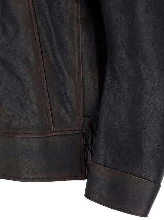 26SS 골든구스 나파 레더 보머 자켓 GMP02531P00230140249 Brown - GOLDEN GOOSE