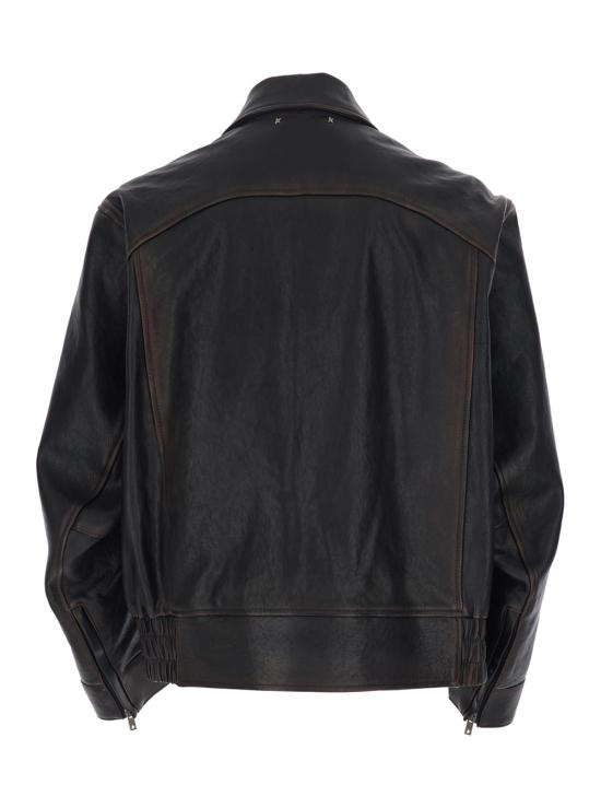 26SS 골든구스 나파 레더 보머 자켓 GMP02531P00230140249 Brown - GOLDEN GOOSE