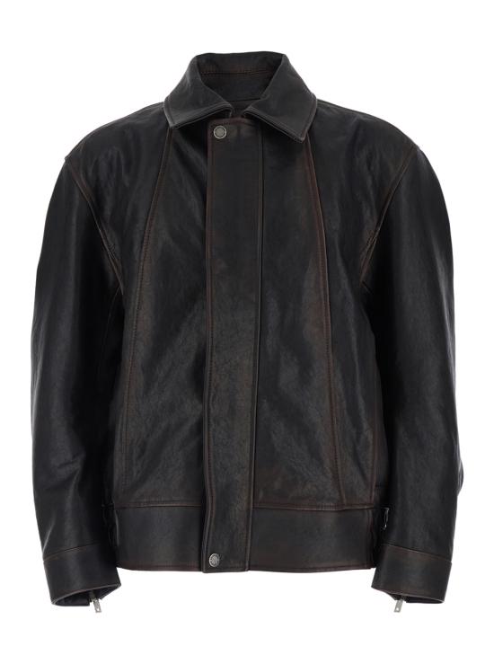 26SS 골든구스 나파 레더 보머 자켓 GMP02531P00230140249 Brown
