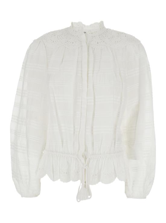 26SS 이자벨마랑에뚜왈 블라우스 HT0767FAD1J05E20WH White
