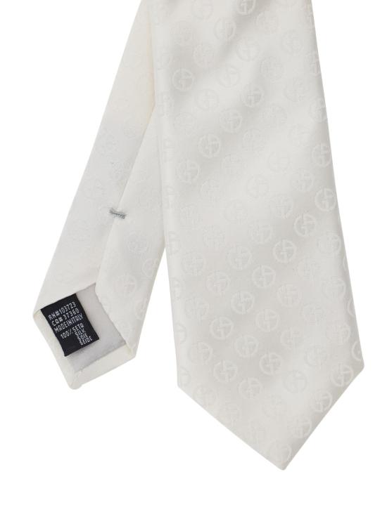 26SS 조르지오 아르마니 넥타이 GM000802TE20428F0027 White - GIORGIO ARMANI