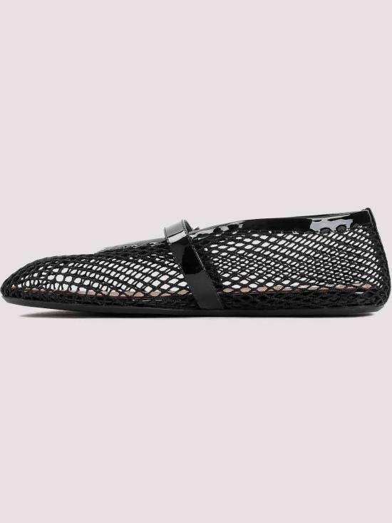  알라이아 피쉬넷 발레 플랫 AA3A029TK007999 BLACK - ALAIA