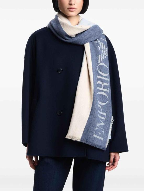  엠포리오 아르마니 멀티컬러 버티컬 밴드 스톨 EW003370AF20580F9026 Blue - EMPORIO ARMANI