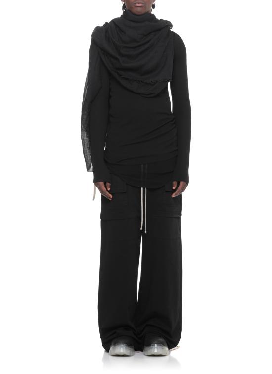 25FW 릭 오웬스 머플러/스카프 RU02E1462 SCAR09 Black - RICK OWENS