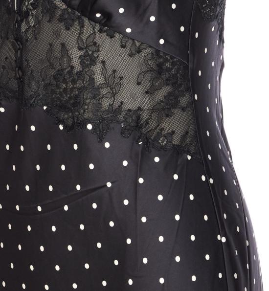 26SS 셀프 포트레이트 롱 원피스 176XABLACK AND WHITE Black - SELF PORTRAIT