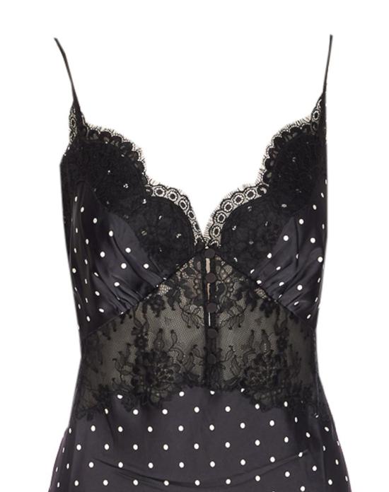 26SS 셀프 포트레이트 롱 원피스 176XABLACK AND WHITE Black - SELF PORTRAIT