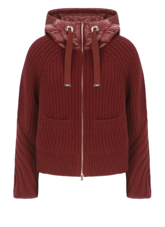 25FW 에르노 콘 스티치 울 & 울트라라이트 나일론 카디건 MP000150D700165950 Red