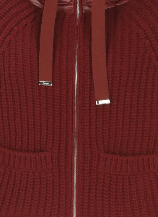 25FW 에르노 콘 스티치 울 & 울트라라이트 나일론 카디건 MP000150D700165950 Red - HERNO