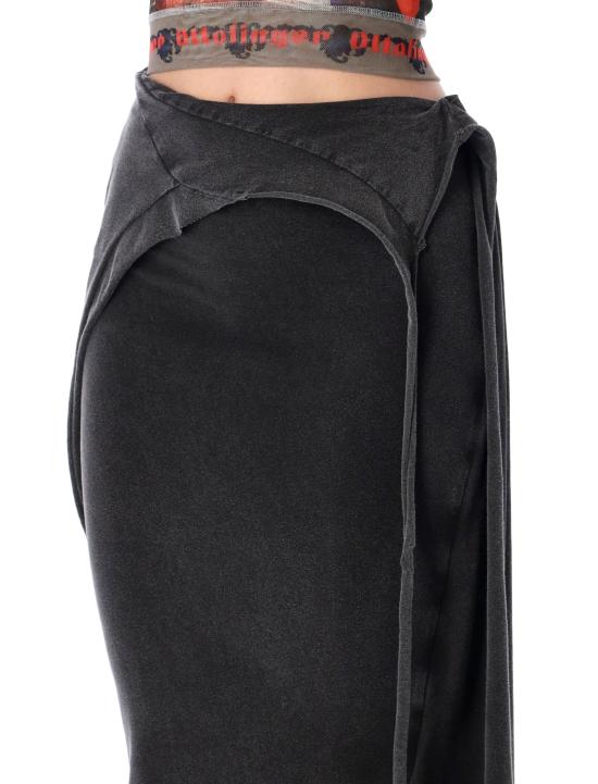 26SS 오토링거 미디 스커트 11530261501 BLK WASHED BLACK - OTTOLINGER