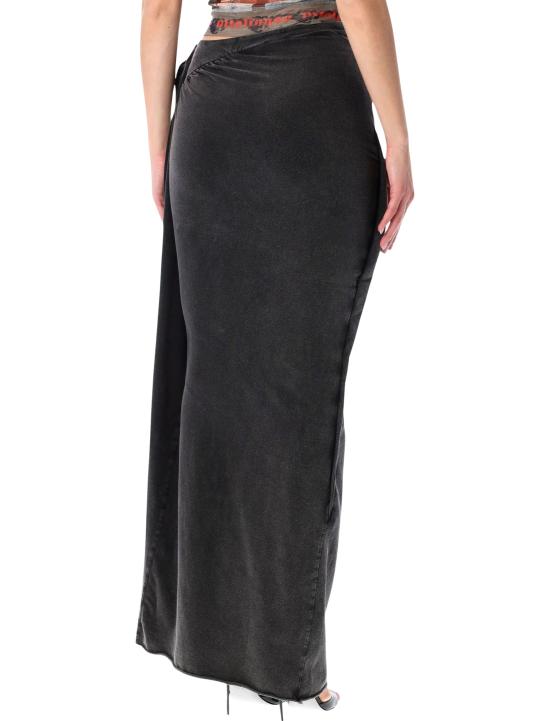 26SS 오토링거 미디 스커트 11530261501 BLK WASHED BLACK - OTTOLINGER