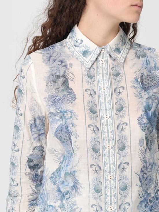 26SS 짐머만 블라우스 5853TRS262 BLTL White - ZIMMERMANN