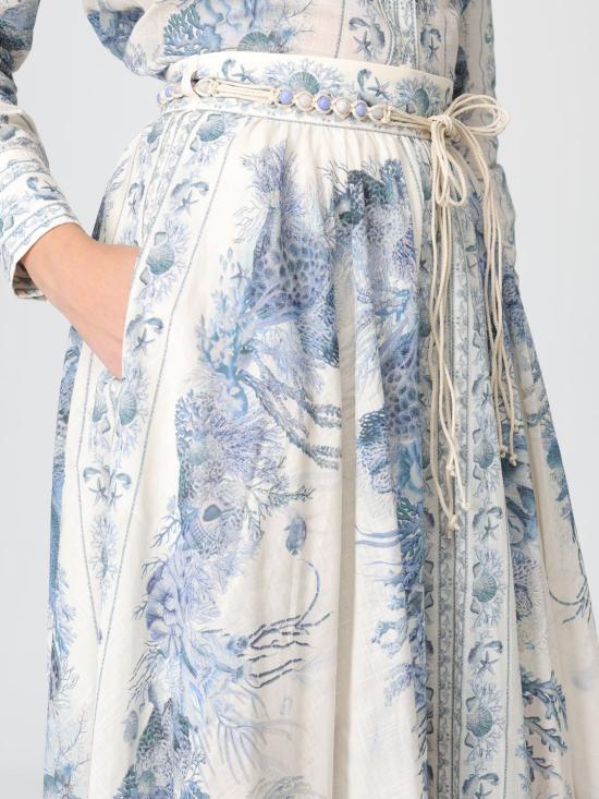 26SS 짐머만 롱 스커트 5851SRS262 BLTL White - ZIMMERMANN