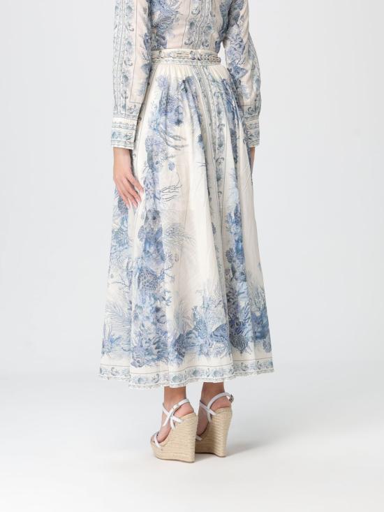 26SS 짐머만 롱 스커트 5851SRS262 BLTL White - ZIMMERMANN