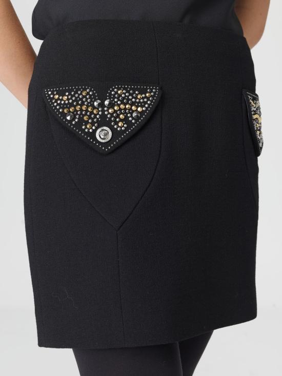 25FW 베르사체 스커트 10217771A12789 1B000 Black - VERSACE