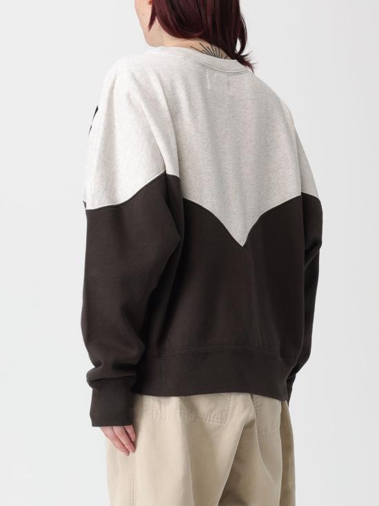 26SS 이자벨마랑에뚜왈 휴스턴 투톤 마랑 스웨트셔츠 SW0006FAA1M08E 02FK Black - ISABEL MARANT ETOILE