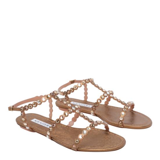 26SS 아쿠아주라 샌들 TQLFLAS0 CYNBRA Brown - AQUAZZURA