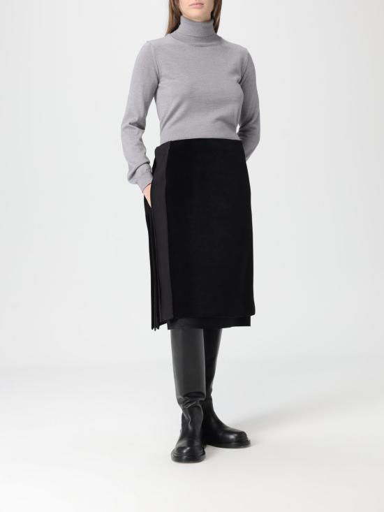 25FW 질샌더 미디 스커트 J03MA0266J20333 001 Black - JIL SANDER