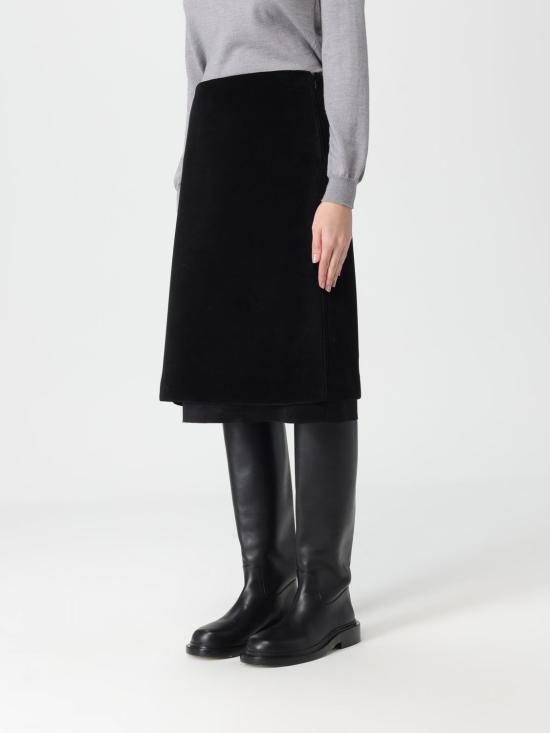 25FW 질샌더 미디 스커트 J03MA0266J20333 001 Black - JIL SANDER