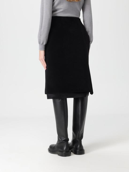 25FW 질샌더 미디 스커트 J03MA0266J20333 001 Black - JIL SANDER