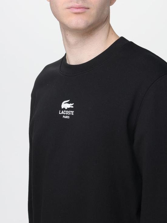 25FW 라코스테 캐주얼 크루넥 스웻셔츠 SH2736 031 Black - LACOSTE