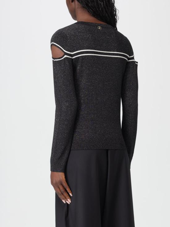 25FW 리우조 긴팔 티셔츠 TF5026MS49I A4345 Black - LIU JO