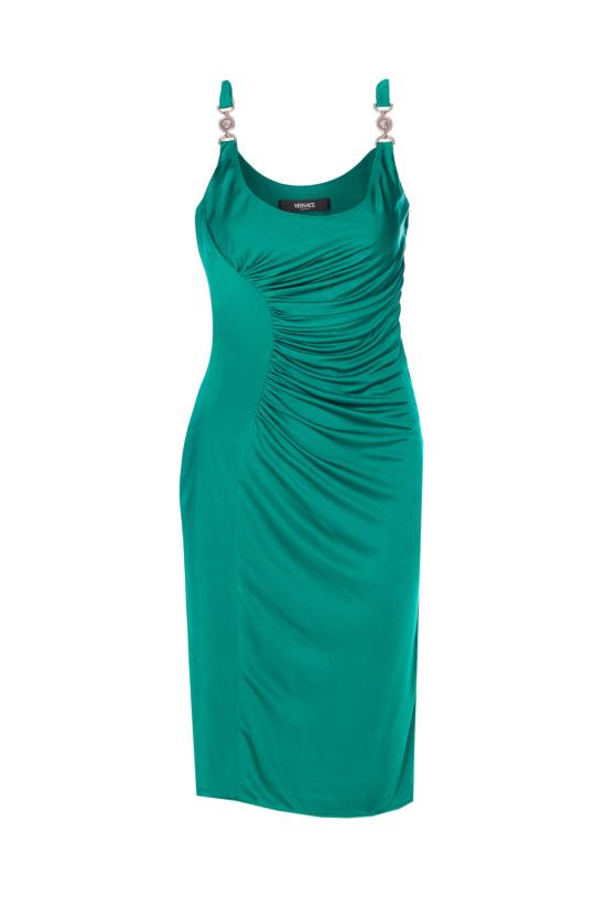 26SS 베르사체 미디 원피스 1022606 1A124971GQ50 Green