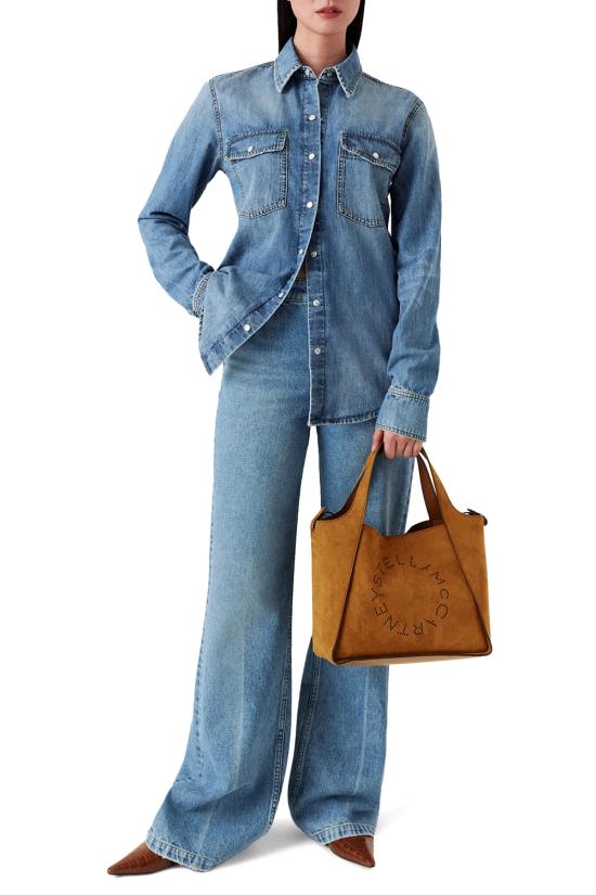 25FW 스텔라 맥카트니 팬츠 6D03583SQH08 4590 Medium vintage blue - STELLA MCCARTNEY