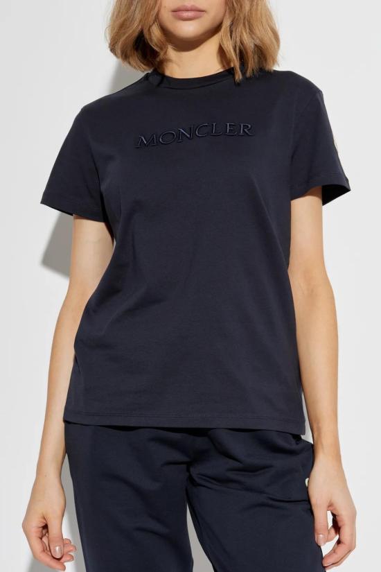 25FW 몽클레어 반팔 티셔츠 K10938C0000889AUO 778 Blue - MONCLER