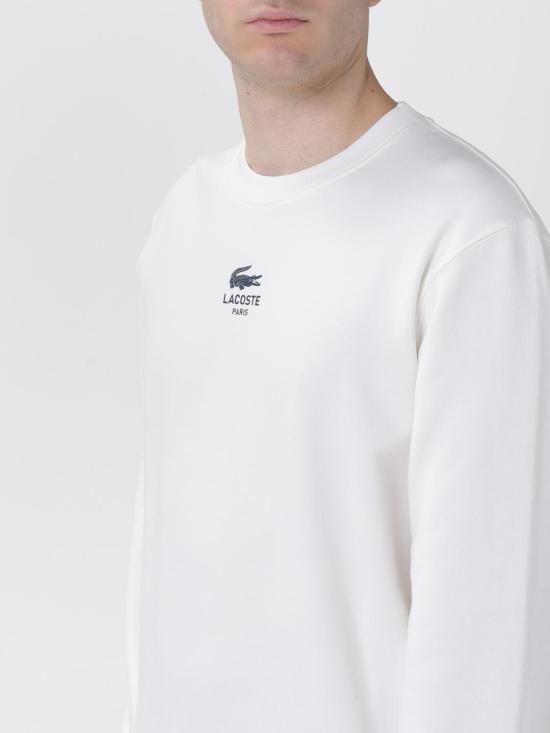 25FW 라코스테 캐주얼 크루넥 스웻셔츠 SH2736 70V White - LACOSTE
