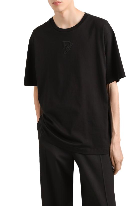 25FW 돌체앤가바나 반팔 티셔츠 G8PN9ZG7O4E N0000 Black - DOLCE & GABBANA