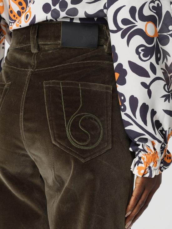 25FW 라 더블제이 팔라초 팬츠 TRO0140VEL011SOLID GR14 Kaki - LA DOUBLEJ