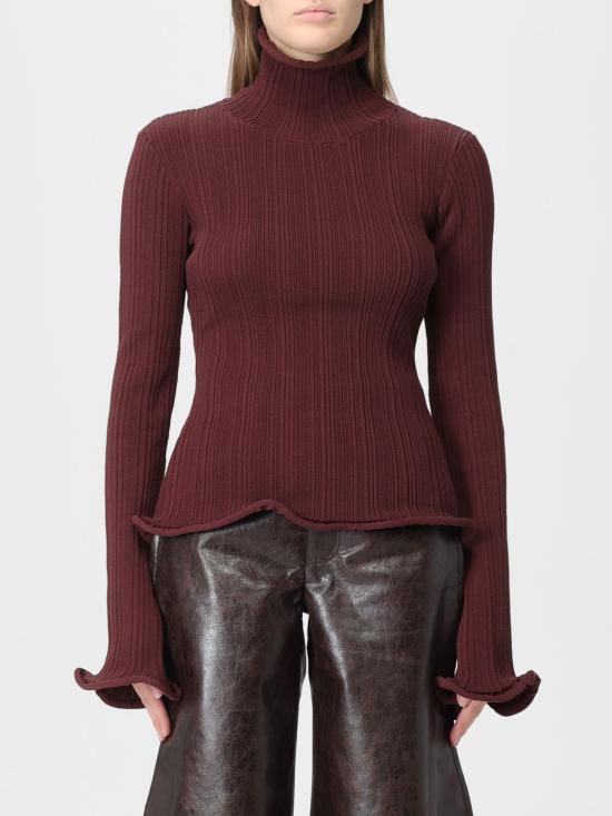 25FW 세퍼 터틀넥 WFW25PALOMA MAROON RIB JERSEY Brown