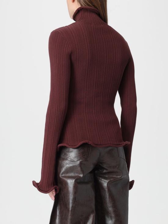 25FW 세퍼 터틀넥 WFW25PALOMA MAROON RIB JERSEY Brown - SEFR