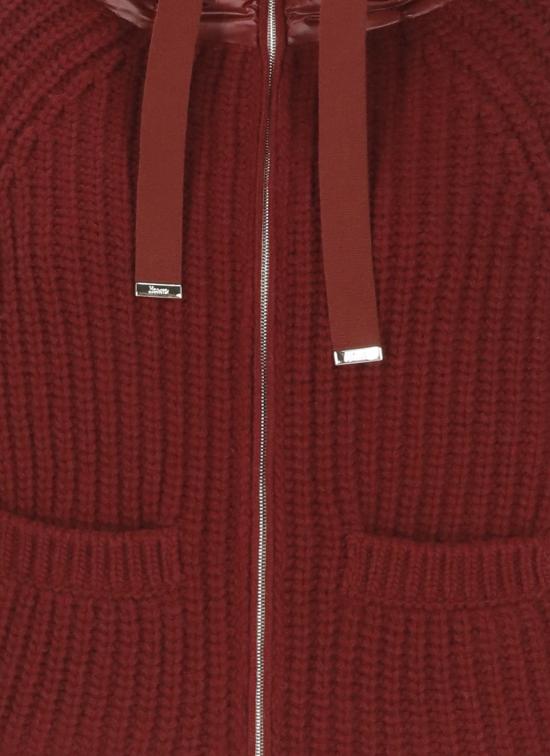 25FW 에르노 콘 스티치 울 & 울트라라이트 나일론 카디건 MP000150D 700165950 Bordeaux - HERNO