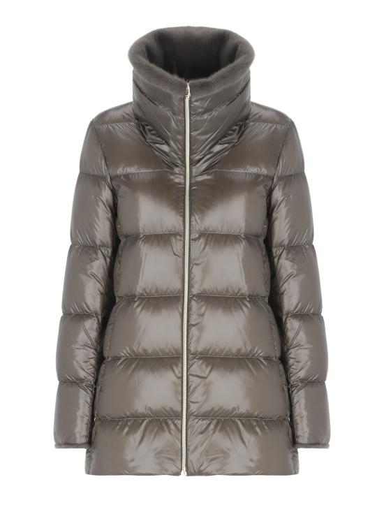 25FW 에르노 나일론 울트라라이트 레이디 얼터너티브 퍼 A-쉐입 자켓 PI002140D 12017Z9480 Grey