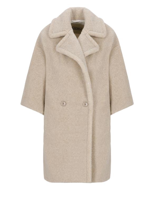 25FW 에르노 멜란지 테디 더블 브레스티드 코트 GC000492D 127351983 Beige