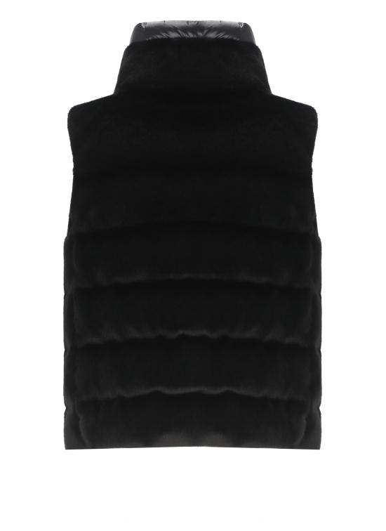 25FW 에르노 레이디 얼터너티브 퍼 & 울트라라이트 나일론 베스트 PI002122D 126309300 Black - HERNO