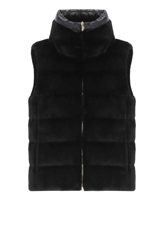 25FW 에르노 레이디 얼터너티브 퍼 & 울트라라이트 나일론 베스트 PI002122D 126309300 Black