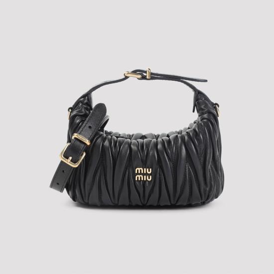 25FW 미우미우 토트백 5NE026AFPPF0002 BLACK DOM - MIU MIU