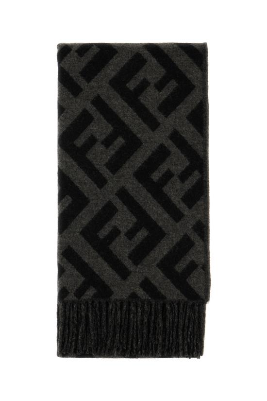26SS 펜디 FF 캐시미어 스카프 FXT260AVP9 F0D9B NERO GRIGIO