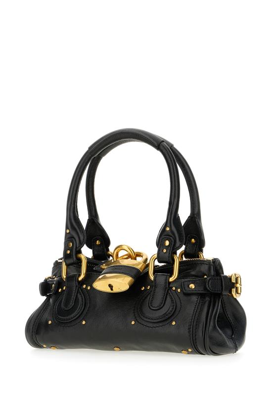 26FW 끌로에 스몰 그레인드 레더 패딩턴 백 CH26SS805P75 001 BLACK - CHLOE