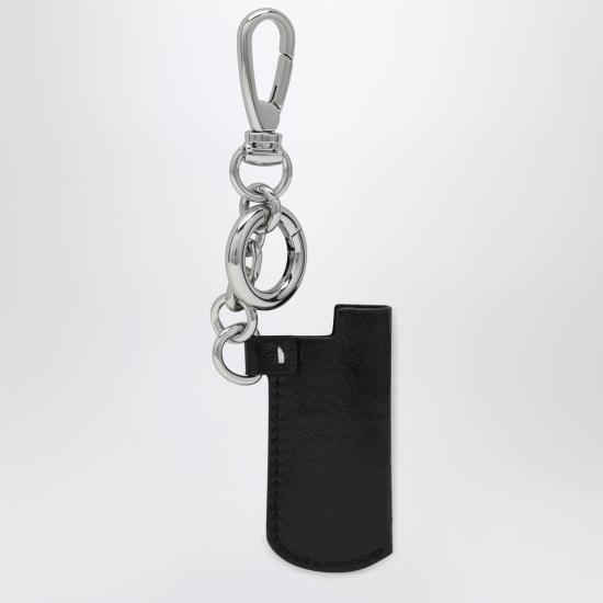 26SS 마르지엘라 로고 레더 키 홀더 SA1VL0055P8831 Black - MAISON MARGIELA