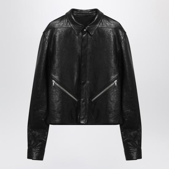 26SS 릭 오웬스 가죽 자켓 RU01F2742LBE Black