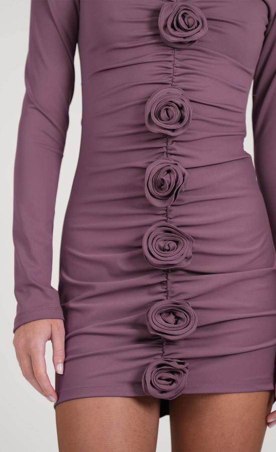  논살란트 레이블 숏 원피스 논캐런트 라벨 루마 드레스 플럼 - NONCHALANT LABEL