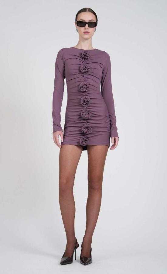  논살란트 레이블 숏 원피스 논캐런트 라벨 루마 드레스 플럼