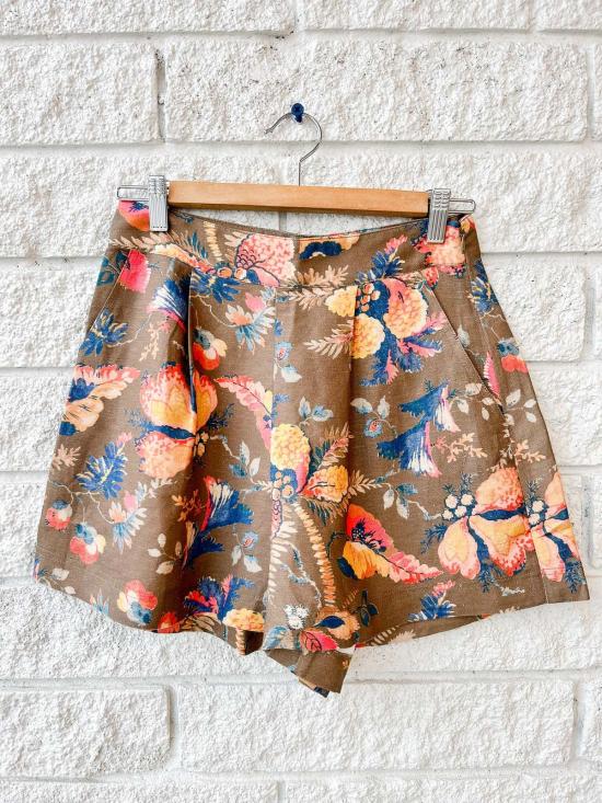  헌터 벨 숏팬츠 애쉬튼 숏 쇼츠 올리브 플로럴