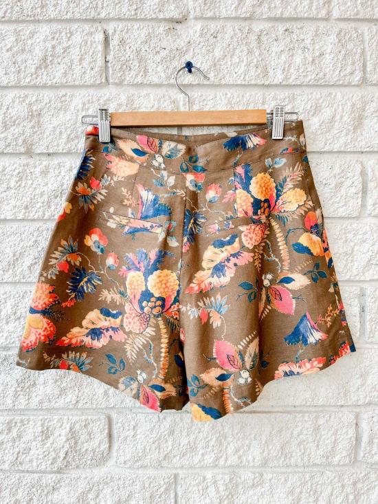  헌터 벨 숏팬츠 애쉬튼 숏 쇼츠 올리브 플로럴 - HUNTER BELL