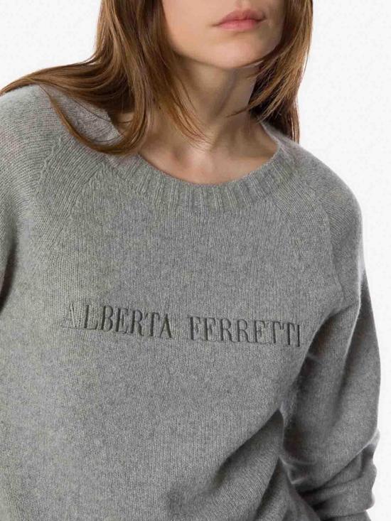 25FW 알베르타 페레티 스웨터 092351010502 Grey - ALBERTA FERRETTI